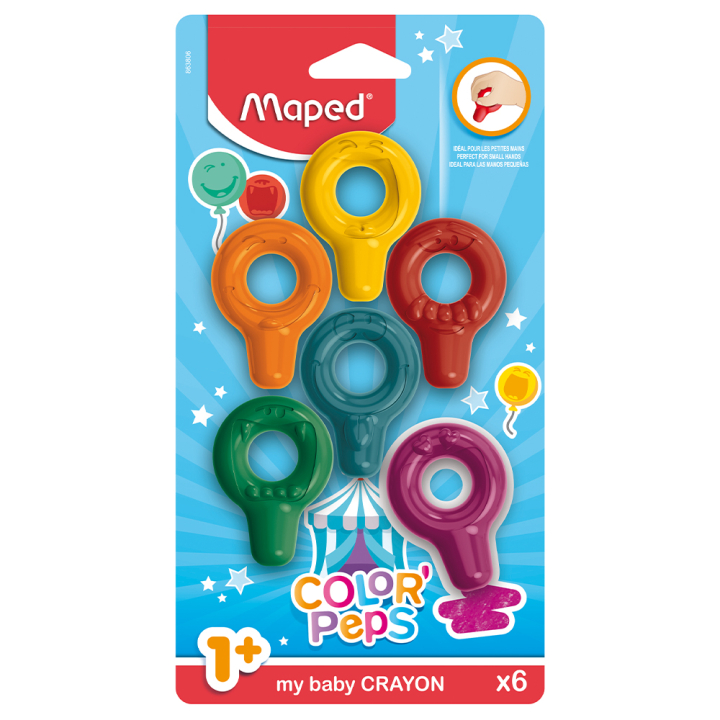 Läs mer om Maped ColorPeps Babykritor 6-pack