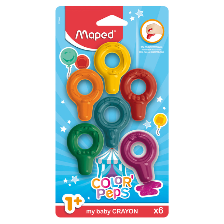 Color'Peps Babykritor 6-pack (1 år+) i gruppen Kids / Barnpennor / Barnkritor hos Pen Store (130671)