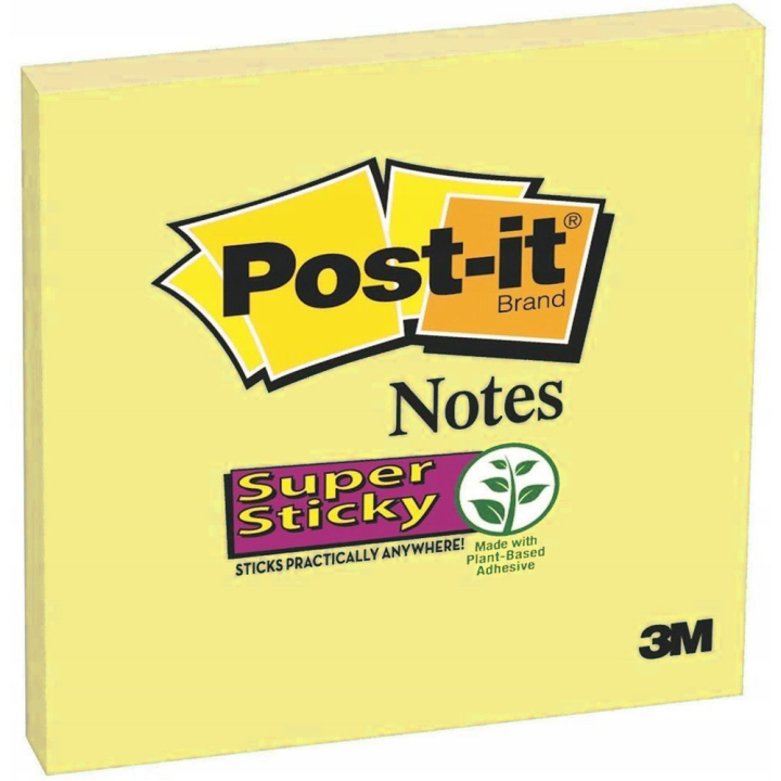 Post-it Super Sticky 76x76 Gul i gruppen Papper & Block / Skriva och anteckna / Post-it och notisblock hos Pen Store (130676)