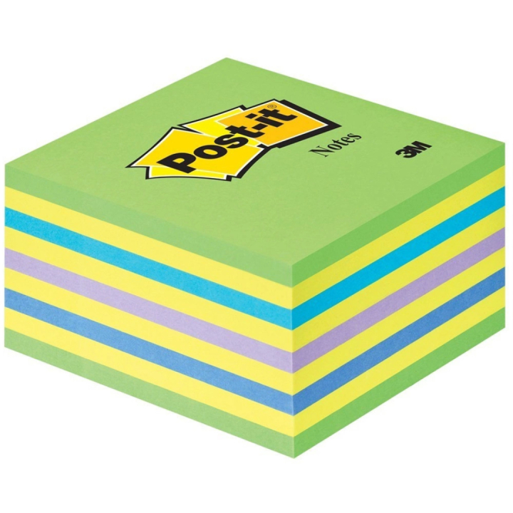 Post-it Notiskub 76x76 Grönmix i gruppen Papper & Block / Skriva och anteckna / Post-it och notisblock hos Pen Store (130685)