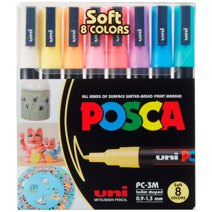 Läs mer om Posca PC-3M Soft Colours 8-set