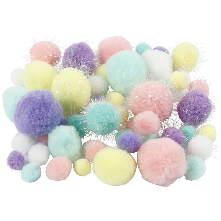 Colortime Pompoms Pastell 62g