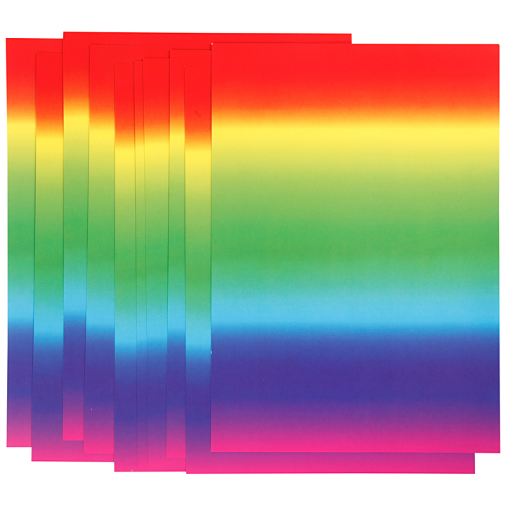 Läs mer om Colortime Färgat papper Regnbåge A4 180g 10 ark