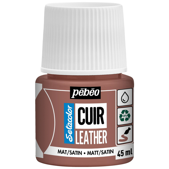 Läs mer om Pébéo Setacolor Cuir Leather Läderfärg 45ml Candy Pink