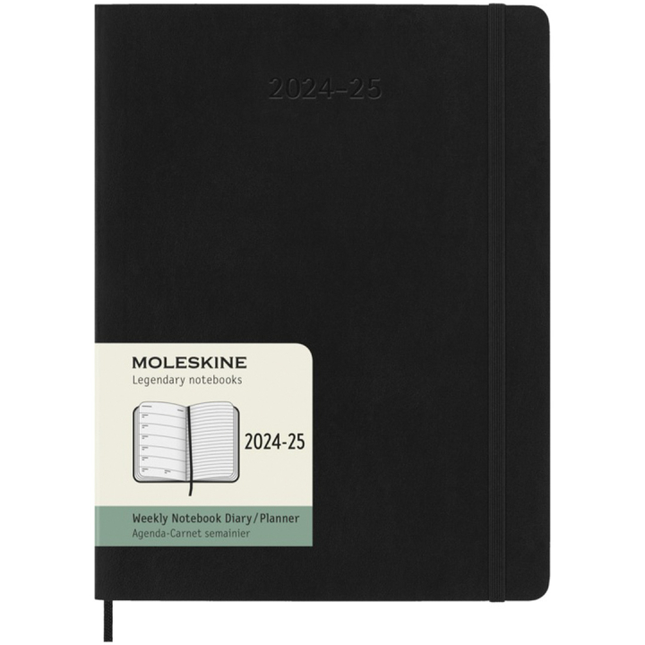 Kalender 18M WeekNote Soft Cover XL Black i gruppen Papper & Block / Kalendrar och almanackor / 18-månaderskalendrar hos Pen Store (130881)