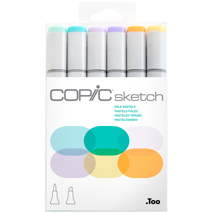 Läs mer om Copic Sketch 6-pack Pale Pastels
