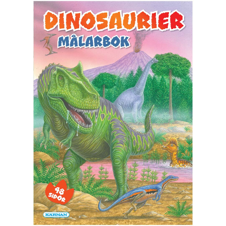 Läs mer om Kärnan Målarbok Dinosaurier