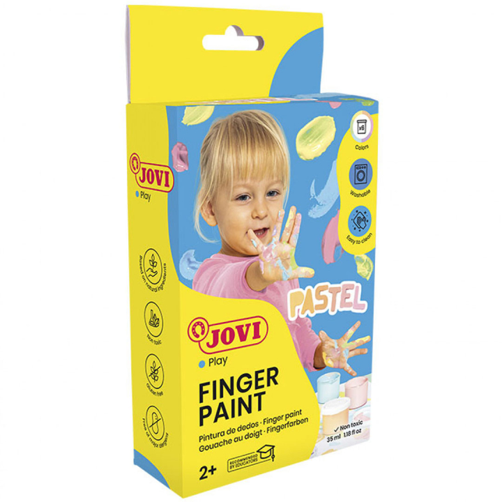Fingerfärg 6x35 ml Pastellfärger (2 år+) i gruppen Kids / Måla och skapa / Fingerfärg hos Pen Store (131126)