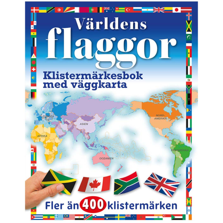 Läs mer om Books Världens Flaggor - Klistermärkesbok med väggkarta