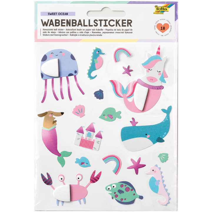 Stickers honeycomb ball Havet 1 Ark i gruppen Kids / Barnpyssel och kreativitet / Stickers hos Pen Store (131557)