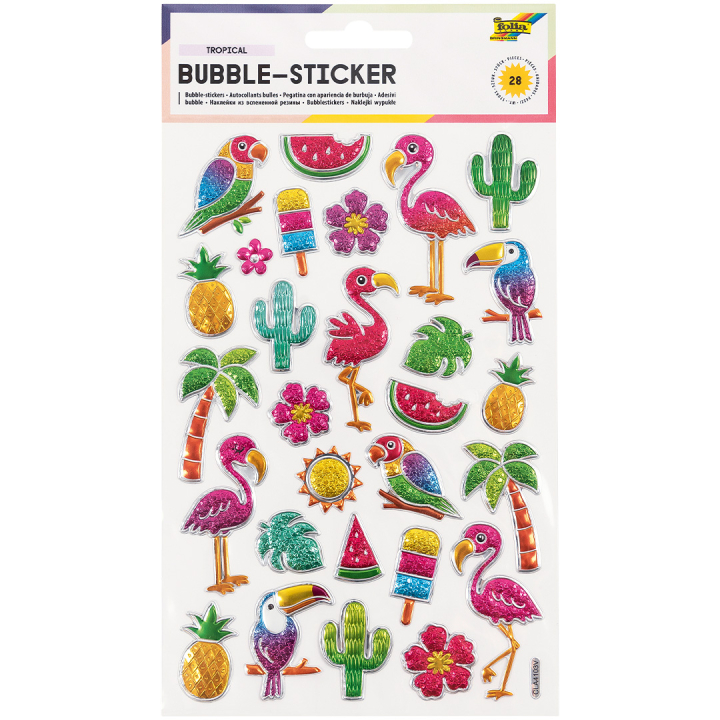 3D stickers Tropical 1 Ark i gruppen Kids / Barnpyssel och kreativitet / Stickers hos Pen Store (131561)