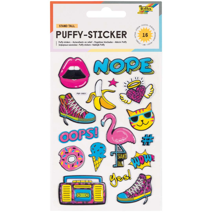 Soft 3D stickers Yeah 1 Ark i gruppen Kids / Barnpyssel och kreativitet / Stickers hos Pen Store (131566)