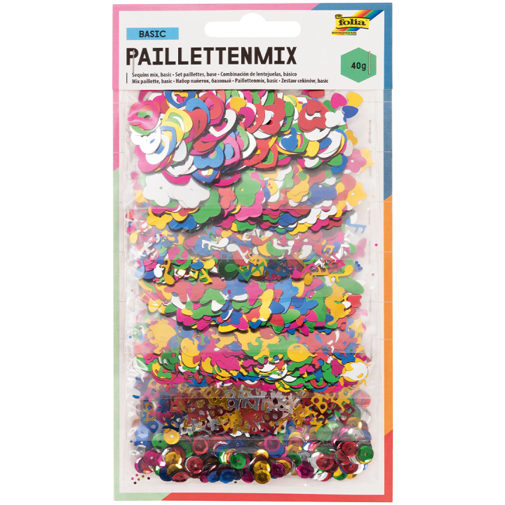 Paljettmix 40 g i gruppen Kids / Barnpyssel och kreativitet / Glitter och paljetter  hos Pen Store (131587)
