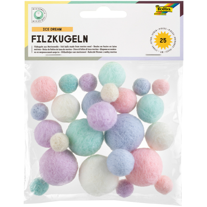 Filtkulor Ice Dream 25-pack i gruppen Skapande & Hobby / Skapa / Pyssel och DIY hos Pen Store (131670)