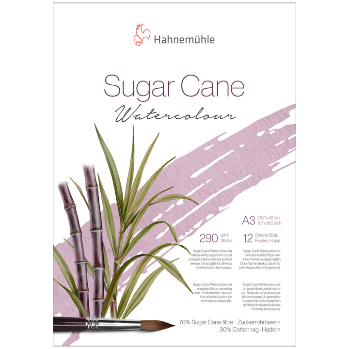 Läs mer om Hahnemühle Akvarellblock Sugar Cane 290g A3