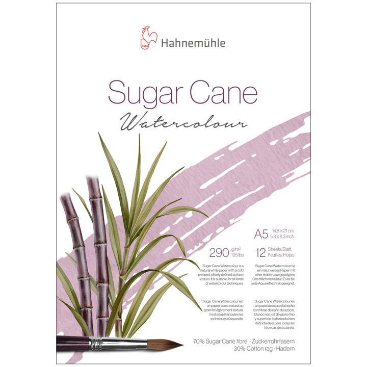 Läs mer om Hahnemühle Akvarellblock Sugar Cane 290g A5