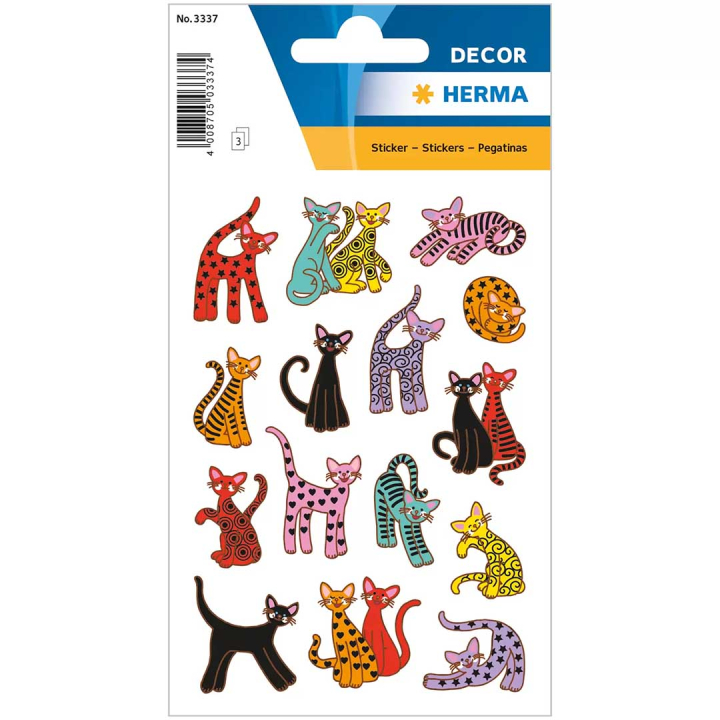 Läs mer om HERMA Stickers Katter 3 ark
