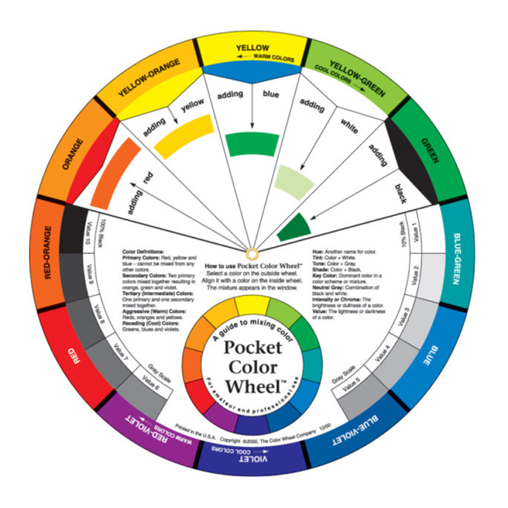 Färgsnurra Pocket Color Wheel 13 cm i gruppen Konstnärsmaterial / Konstnärstillbehör / Verktyg och tillbehör hos Pen Store (131941)