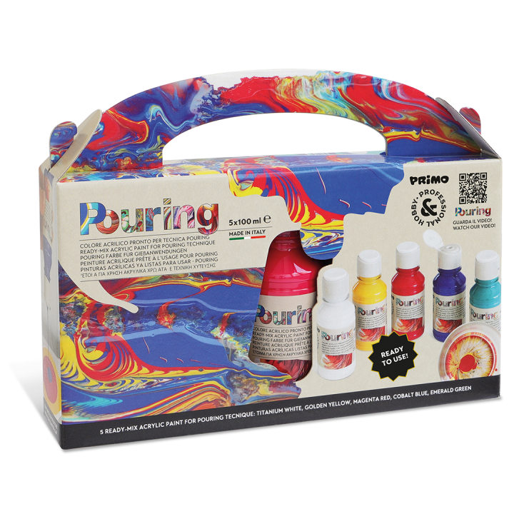 Pouring-kit Akryl 5x100ml i gruppen Skapande & Hobby / Färger / Hobbyfärg hos Pen Store (132196)