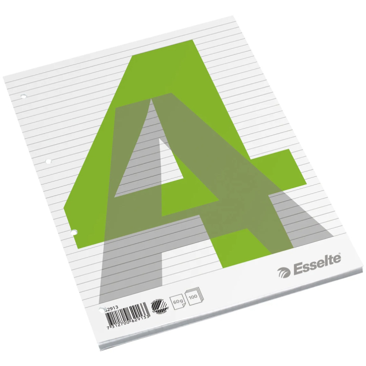 Limblock A4 60g 100 ark linjerat EU-hålning i gruppen Papper & Block / Skriva och anteckna / Skrivblock och häften hos Pen Store (132292)