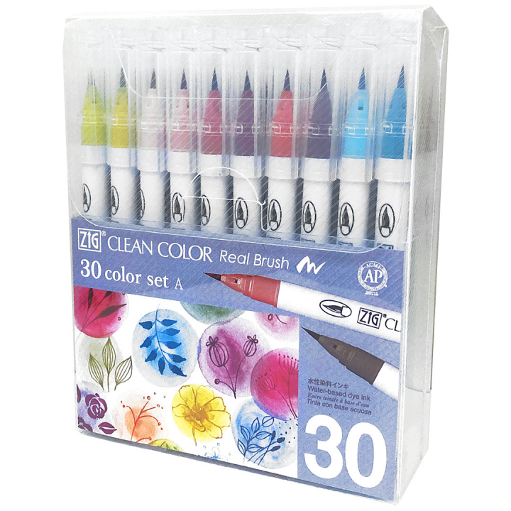 Clean Color Real Brush 30-set A i gruppen Pennor / Konstnärspennor / Penselpennor hos Pen Store (132604)