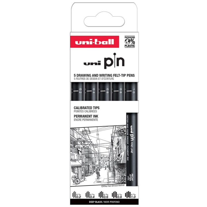 Pin Fineliner 5-set Classic 2 i gruppen Pennor / Skriva / Fineliners hos Pen Store (132727)