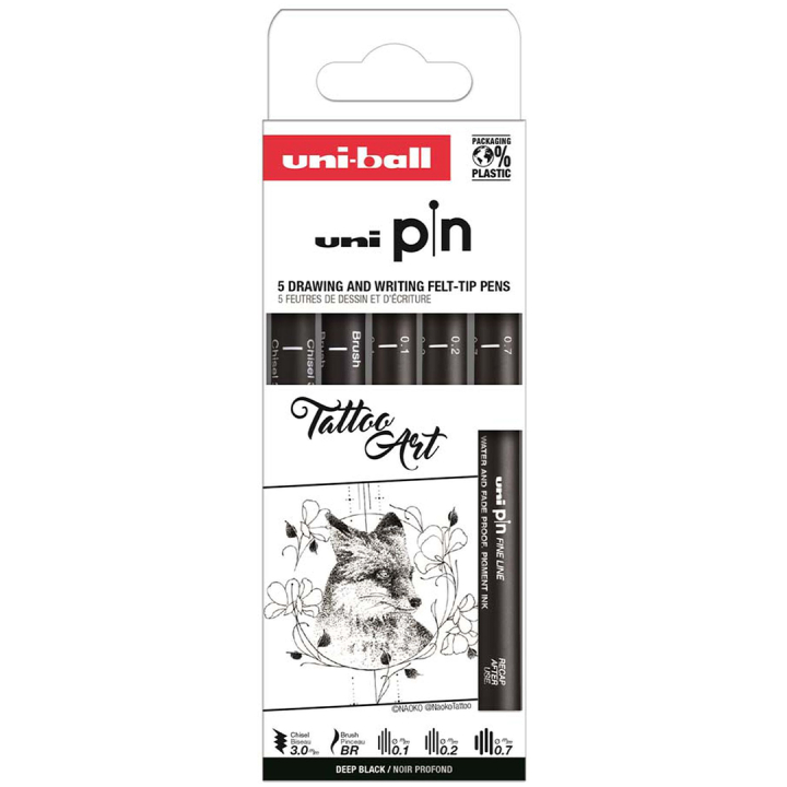 Pin Fineliner 5-set Tattoo Art i gruppen Pennor / Skriva / Fineliners hos Pen Store (132730)