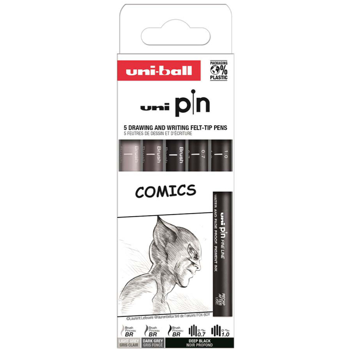 Pin Fineliner 5-set Comics i gruppen Pennor / Skriva / Fineliners hos Pen Store (132732)