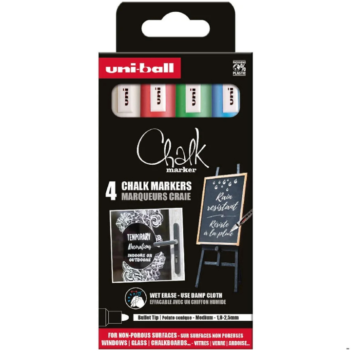 Läs mer om Uni Chalk Marker PWE-5M 4-set No 1