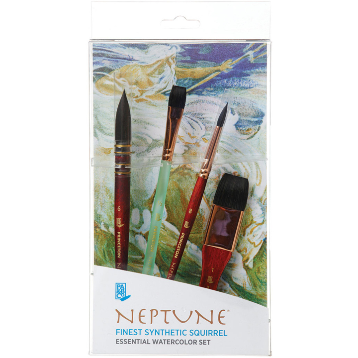 Neptune Syntetpensel Professional 4-set i gruppen Konstnärsmaterial / Penslar / Akvarellpenslar hos Pen Store (132785)