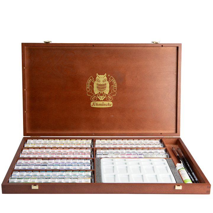 Horadam Aquarell Wood 140-set i gruppen Konstnärsmaterial / Konstnärsfärger / Akvarellfärg / Akvarellfärg i kopp hos Pen Store (132973)