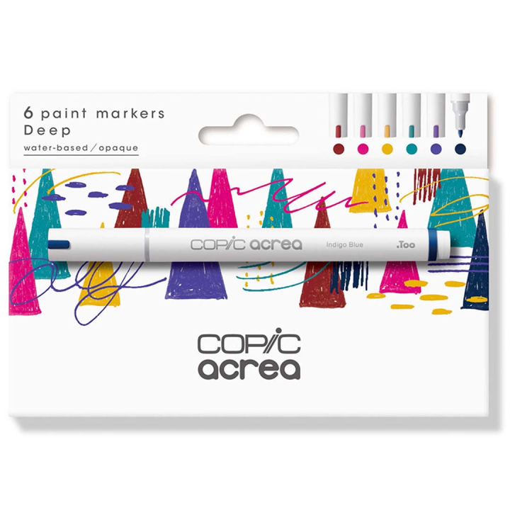 Acrea Paint Marker 6-set Deep Colours i gruppen Pennor / Konstnärspennor / Illustrationsmarkers hos Pen Store (133048)