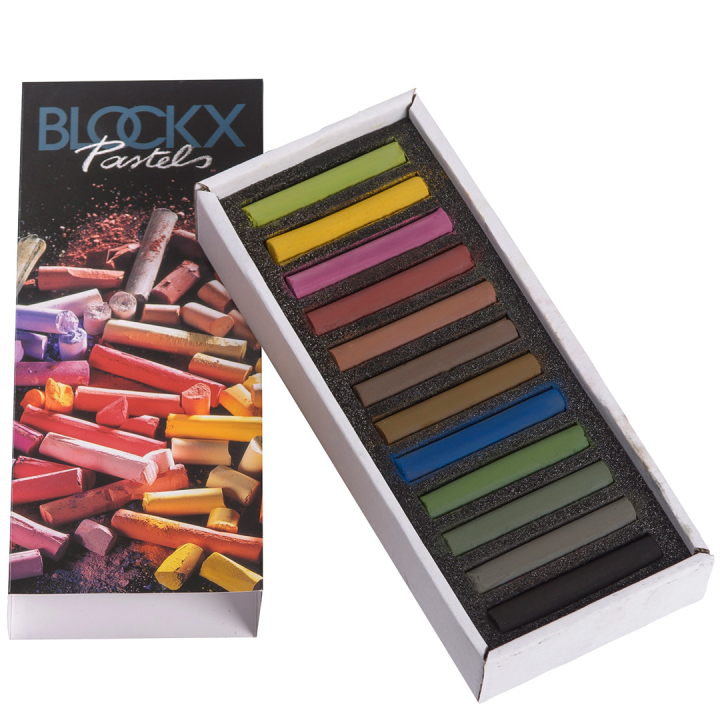 Soft Pastels Dark 12-set i gruppen Konstnärsmaterial / Kritor och blyerts / Pastellkritor hos Pen Store (133363)