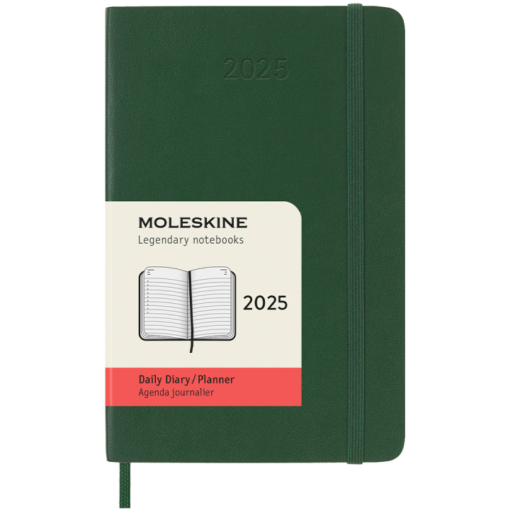 12M Daily Kalender 2025 Softcover Pocket Myrtle Green i gruppen Papper & Block / Kalendrar och almanackor / 12-månaderskalendrar hos Pen Store (133769)