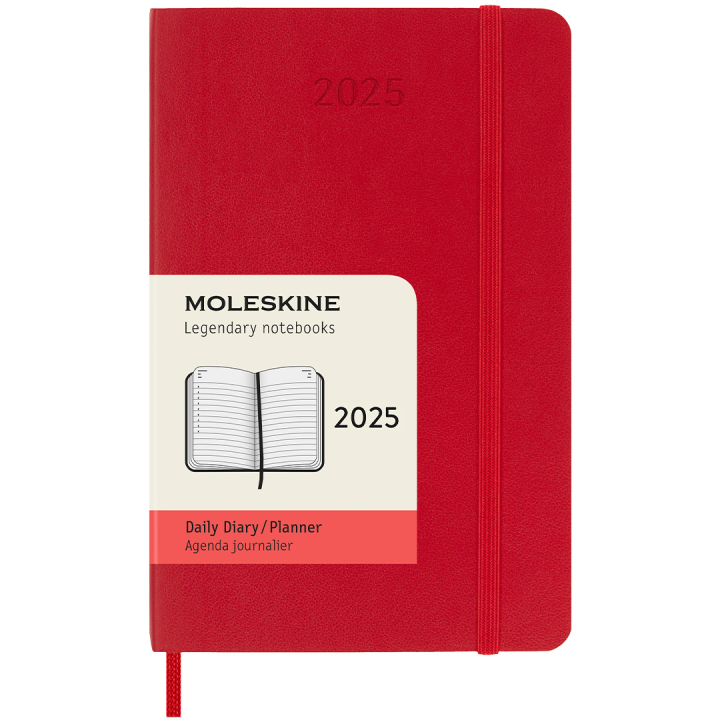 12M Daily Kalender 2025 Softcover Pocket Red i gruppen Papper & Block / Kalendrar och almanackor / 12-månaderskalendrar hos Pen Store (133774)