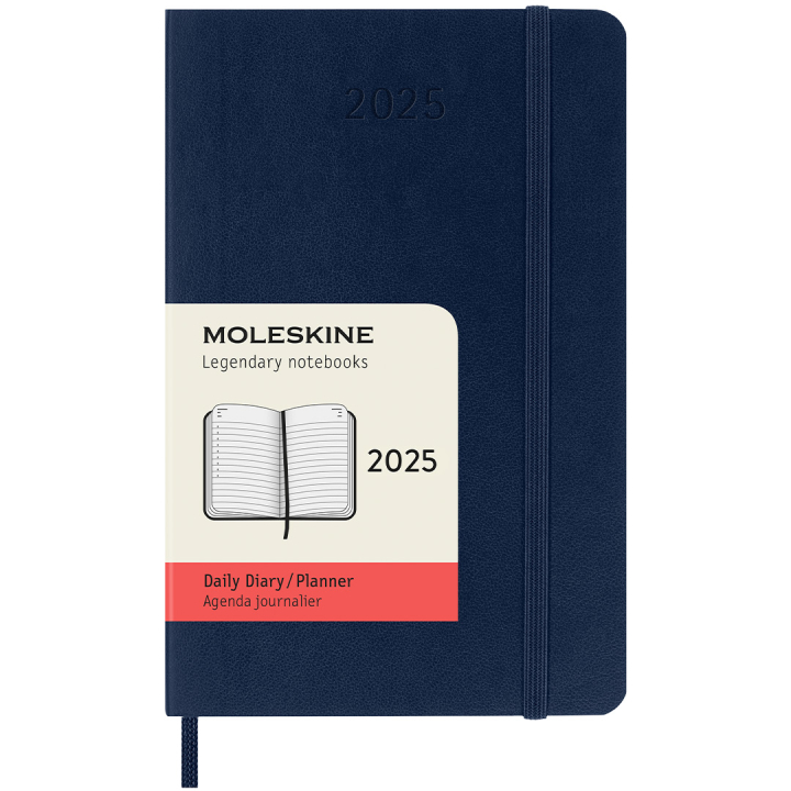 12M Daily Kalender 2025 Softcover Pocket Sapphire Blue i gruppen Papper & Block / Kalendrar och almanackor / 12-månaderskalendrar hos Pen Store (133776)