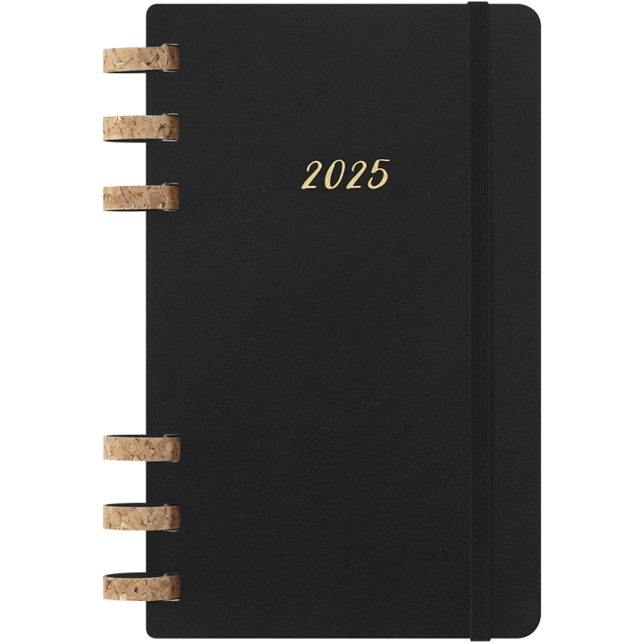 12M Spiral Planner 2025 Large Black i gruppen Papper & Block / Kalendrar och almanackor / 12-månaderskalendrar hos Pen Store (133784)