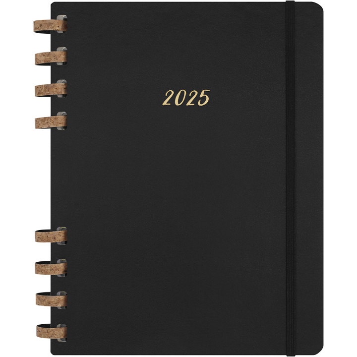 12M Spiral Planner 2025 XL Black i gruppen Papper & Block / Kalendrar och almanackor / 12-månaderskalendrar hos Pen Store (133785)