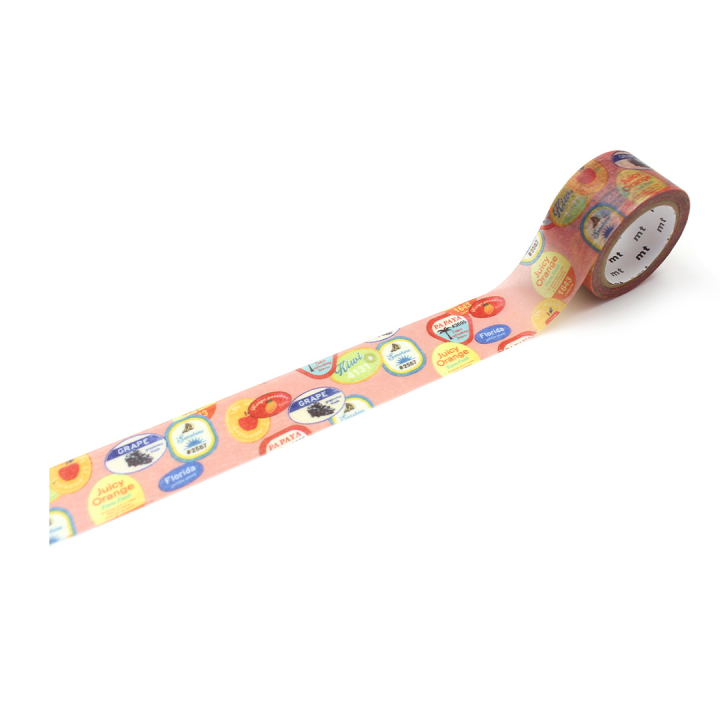 Washi-tejp Retrofruitlabel i gruppen Skapande & Hobby / Hobbytillbehör / Washi-tejp hos Pen Store (134051)