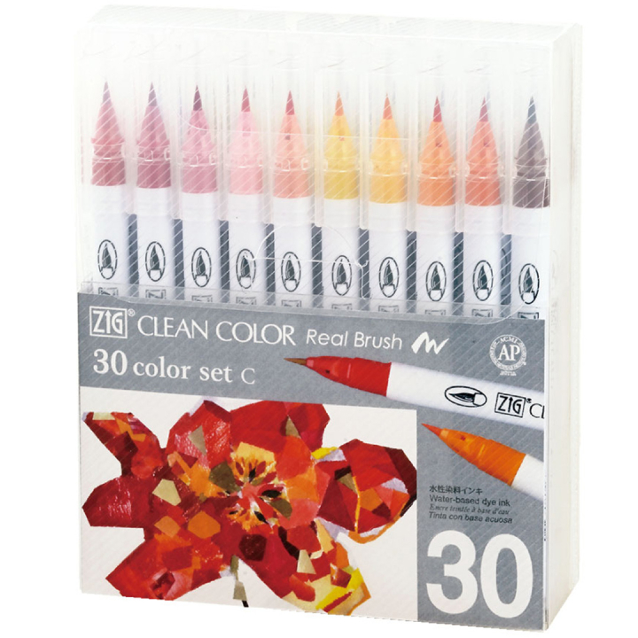 Clean Color Real Brush 30-set C i gruppen Pennor / Konstnärspennor / Penselpennor hos Pen Store (134101)