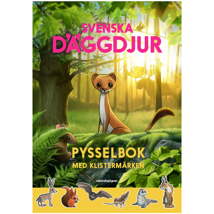 Svenska däggdjur pysselbok i gruppen Kids / Barnpyssel och kreativitet / Målar- och pysselböcker / Pysselböcker hos Pen Store (134480)