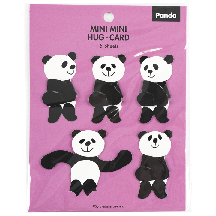 Mini-kort Panda 5-pack i gruppen Skapande & Hobby / Högtider och säsong / Kort och kuvert hos Pen Store (134504)