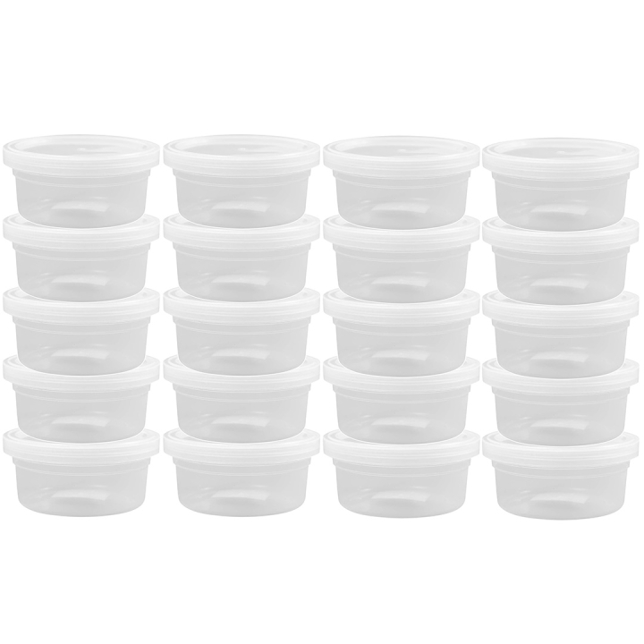 Plastburk med lock 125ml 20-pack i gruppen Konstnärsmaterial / Målartillbehör / Verktyg och tillbehör hos Pen Store (134604)