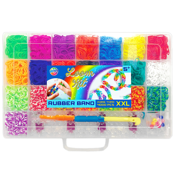 Loom bands XXL-kit + förvaringslåda i gruppen Kids / Barnpyssel och kreativitet / Smycken och pärlor  / DIY-kit hos Pen Store (134890)