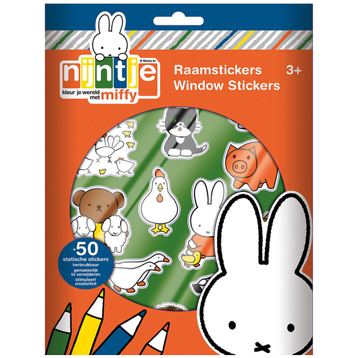 Miffy Fönsterstickers (3 år+) i gruppen Kids / Barnpyssel och kreativitet / Klistermärken hos Pen Store (134921)