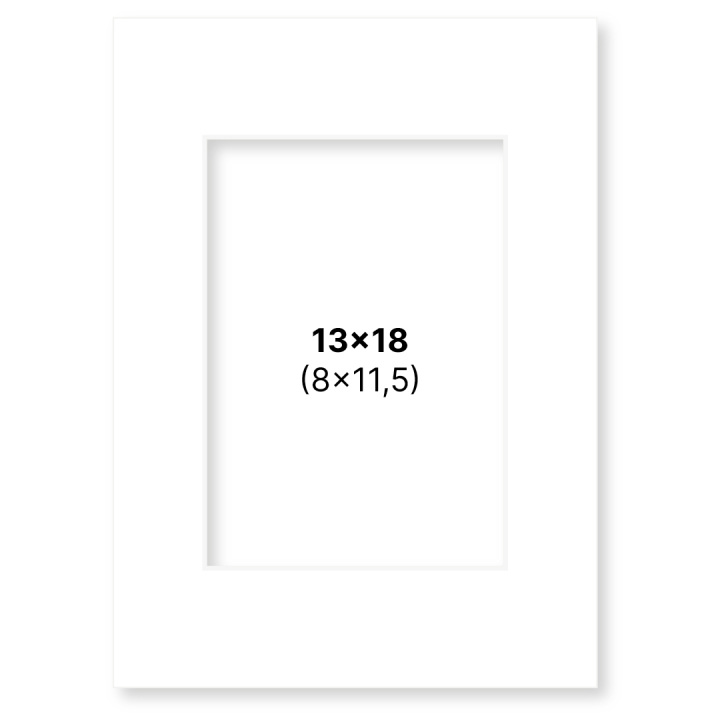 Passepartout Vit 13x18 cm i gruppen Skapande & Hobby / Organisera / Ramar / Passepartout hos Pen Store (135102)