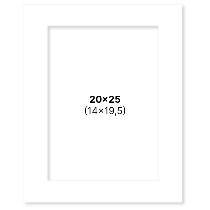 Passepartout Vit 20x25 cm i gruppen Skapande & Hobby / Organisera / Ramar / Passepartout hos Pen Store (135105)