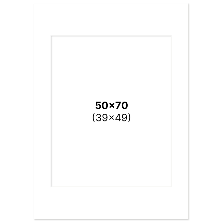 Passepartout Vit 50x70 cm i gruppen Skapande & Hobby / Organisera / Ramar / Passepartout hos Pen Store (135112)