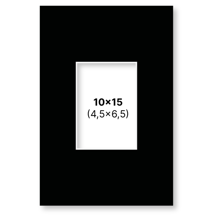 Passepartout Svart 10x15 cm i gruppen Skapande & Hobby / Organisera / Ramar / Passepartout hos Pen Store (135113)