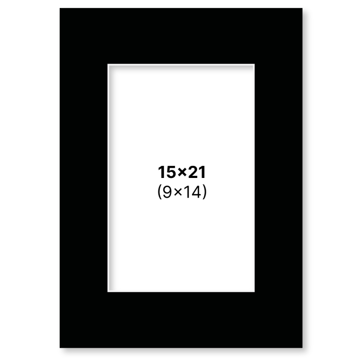 Passepartout Svart 15x21 cm i gruppen Skapande & Hobby / Organisera / Ramar / Passepartout hos Pen Store (135115)
